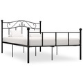 vidaXL Bettgestell Schwarz Metall 140×200 cm
