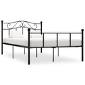 vidaXL Bettgestell Schwarz Metall 160×200 cm