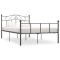 vidaXL, vidaXL Bettgestell Grau Metall 140×200 cm