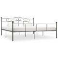 vidaXL Bettgestell Grau Metall 180×200 cm