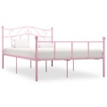 vidaXL Bettgestell Rosa Metall 140×200 cm
