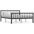 vidaXL Bettgestell Schwarz Metall 160×200 cm