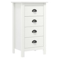 vidaXL Sideboard Hill Range Weiß 46×35×80 cm Massivholz Kiefer