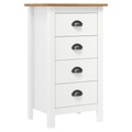 vidaXL Sideboard Hill Range Weiß 46×35×80 cm Massivholz Kiefer