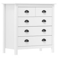 vidaXL Sideboard Hill Range Weiß 79×40×80 cm Massivholz Kiefer