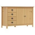 vidaXL Sideboard Hill Honigbraun 130x40x80 cm Massivholz Kiefer