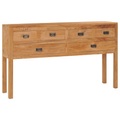 vidaXL Sideboard 125x30x75 cm Teak Massivholz