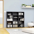CD-Regal Hochglanz-Grau 102x16x89,5 cm Spanplatte