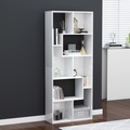 vidaXL Bücherregal Hochglanz-Weiß 67x24x161 cm Spanplatte