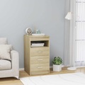 vidaXL Sideboard mit Schubladen Sonoma-Eiche 40×50×76 cm Spanplatte