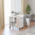 vidaXL, vidaXL Beistelltisch Hochglanz-Weiß 70 x 35 x 55 cm Spanplatte