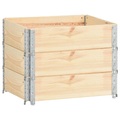 vidaXL, vidaXL Paletten-Aufsatzrahmen 3 Stk. 60×80 cm Kiefern-Massivholz