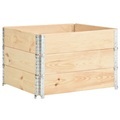 vidaXL Paletten-Aufsatzrahmen 3 Stk. 100×100 cm Kiefern-Massivholz