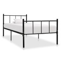 vidaXL Bettgestell Schwarz Metall 90×200 cm