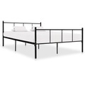 vidaXL Bettgestell Schwarz Metall 120×200 cm