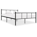 vidaXL Bettgestell Schwarz Metall 140×200 cm