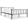 vidaXL Bettgestell Schwarz Metall 180×200 cm
