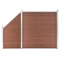 vidaXL, vidaXL WPC Zaun-Set 1 Quadrat + 1 Schräge 273x186 cm Braun