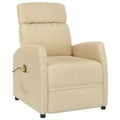 vidaXL Massagesessel Creme Stoff
