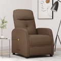 vidaXL Massagesessel Braun Stoff