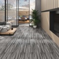 vidaXL PVC-Laminat-Dielen 4,46 m² 3 mm Selbstklebend Gestreift Grau