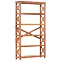 vidaXL Bücherregal 100x30x180 cm Massivholz mit Honigfarbenem Finish