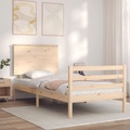 vidaXL Massivholzbett mit Kopfteil 2FT6 Small Single