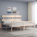 vidaXL Massivholzbett mit Kopfteil 6FT Super King