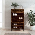 vidaXL Schuhschrank Räuchereiche 60x35x105 cm Holzwerkstoff