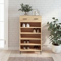 vidaXL Schuhschrank Sonoma-Eiche 60x35x105 cm Holzwerkstoff