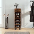 vidaXL Schuhschrank Räuchereiche 30x35x105 cm Holzwerkstoff