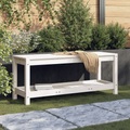 vidaXL, vidaXL Gartenbank Weiß 108x35x45 cm Massivholz Kiefer