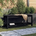 vidaXL, vidaXL Gartenbank Schwarz 108x35x45 cm Massivholz Kiefer