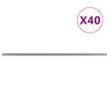 vidaXL Zaunpfosten 40 Stk. Silbern 260 cm Stahl