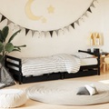 vidaXL Kinderbett mit Schubladen Schwarz 90x190 cm Massivholz Kiefer