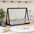 vidaXL, vidaXL Kinderbett Schwarz 80x160 cm Massivholz Kiefer