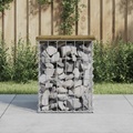 vidaXL Gartenbank aus Gabionen 33x31x42 cm Kiefernholz Imprägniert