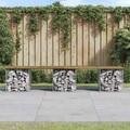 vidaXL Gartenbank aus Gabionen 203x31x42 cm Kiefernholz Imprägniert