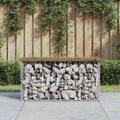 vidaXL Gartenbank aus Gabionen 83x31,5x42 cm Kiefernholz Imprägniert