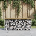 vidaXL Gartenbank aus Gabionen 103x44x42 cm Kiefernholz Imprägniert