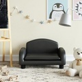vidaXL Kindersofa Schwarz 50x40x30 cm Kunstleder