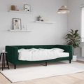 vidaXL Tagesbett mit Matratze Dunkelgrün 90x200 cm Samt