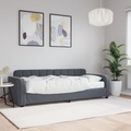 vidaXL Tagesbett mit Matratze Dunkelgrau 80x200 cm Samt