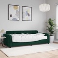 vidaXL Tagesbett mit Matratze Dunkelgrün 90x200 cm Samt