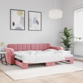 vidaXL, vidaXL Tagesbett Ausziehbar Rosa 80x200 cm Samt