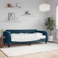 vidaXL Tagesbett mit Matratze Blau 90x200 cm Samt