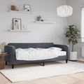 vidaXL Tagesbett mit Matratze Dunkelgrau 90x200 cm Samt