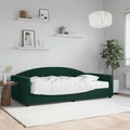 vidaXL Tagesbett mit Matratze Dunkelgrün 100x200 cm Samt