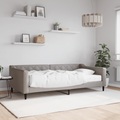 vidaXL Tagesbett mit Matratze Taupe 100x200 cm Stoff