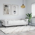 vidaXL Tagesbett mit Matratze Weiß 90x200 cm Kunstleder
